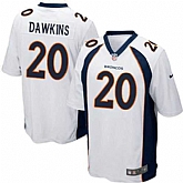 Nike Men & Women & Youth Broncos #20 Dawkins White Team Color Game Jersey,baseball caps,new era cap wholesale,wholesale hats